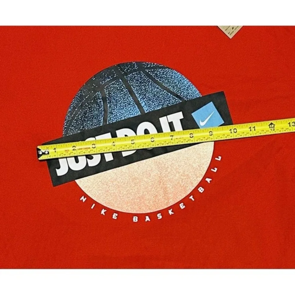 The Nike Tee JUST DO IT Basketball Dri-Fit Red Shirt Men's Medium HF6203-657 NWT